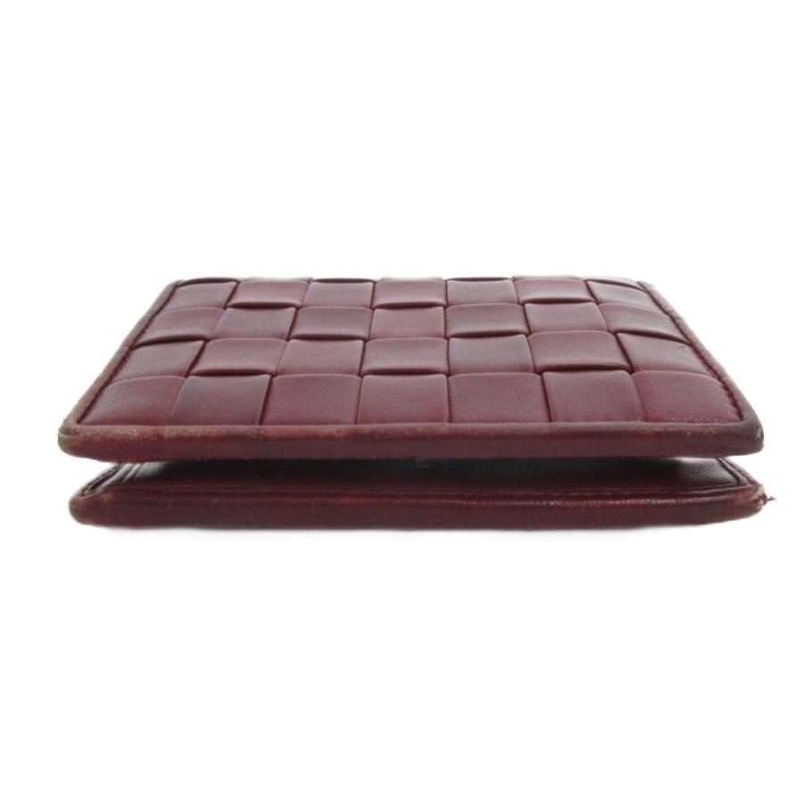 miu miu レッド 二つ折り財布 miu miu（ミュウミュウ） コンパクトウォレット 財布 編み込み 二