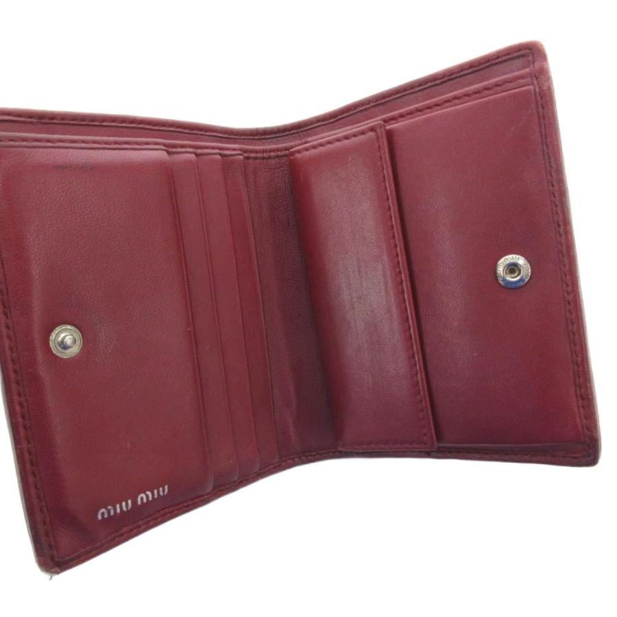 miu miu 編み込みデザイン 二つ折り財布 miu miu（ミュウミュウ） コンパクトウォレット 財布 編み込み 二