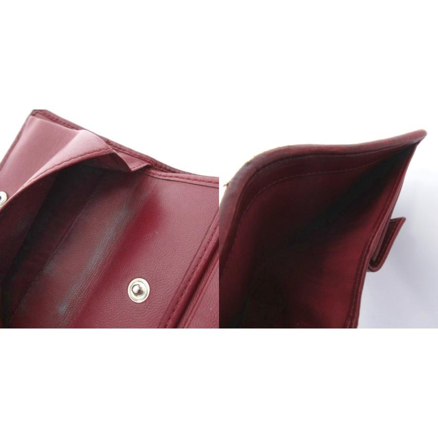 miu miu 三つ折り財布 ワインレッド miu miu（ミュウミュウ） コンパクトウォレット 財布 編み込み 二
