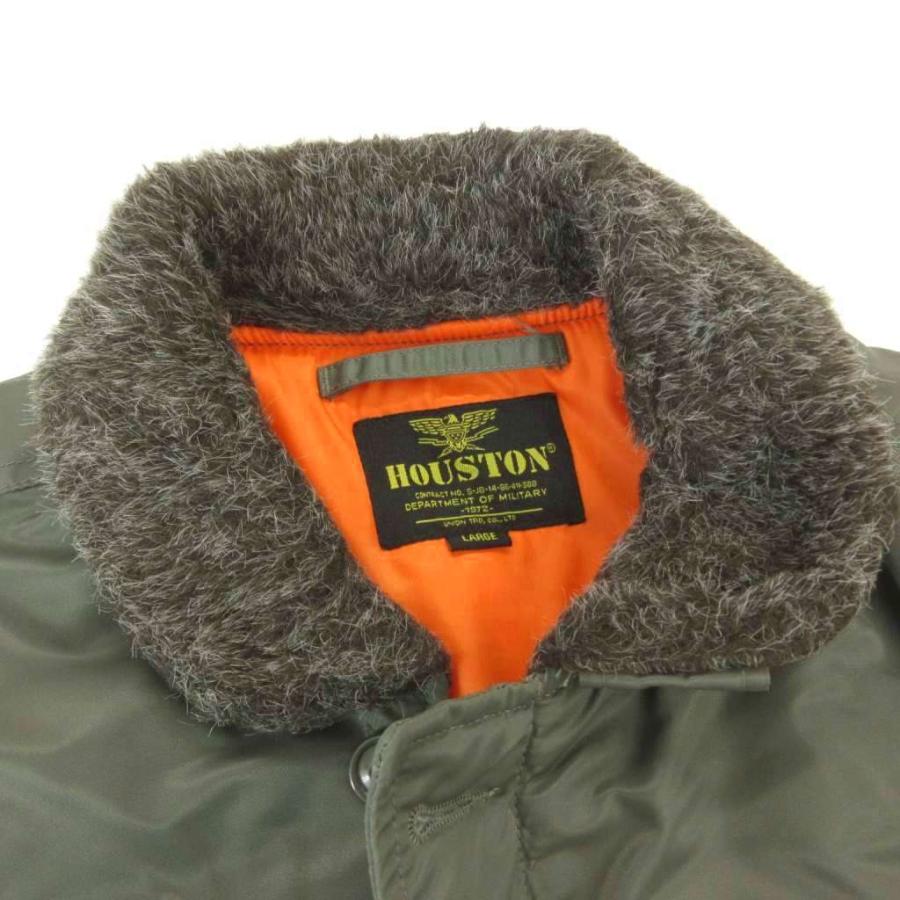 ヒューストン HOUSTON N-1 デッキジャケット 中綿 ナイロン ワッペン L