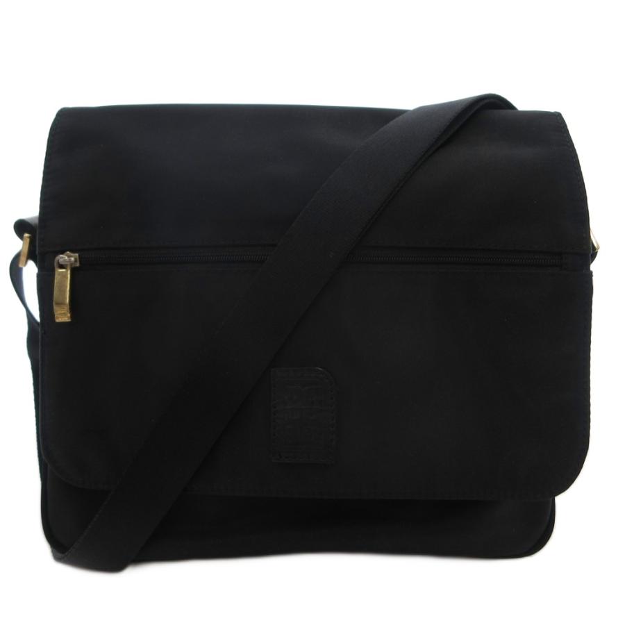 DAKS 黒 レザーバッグ ダックス DAKS ショルダーバッグ 黒 ブラック 無地 フラップ付き