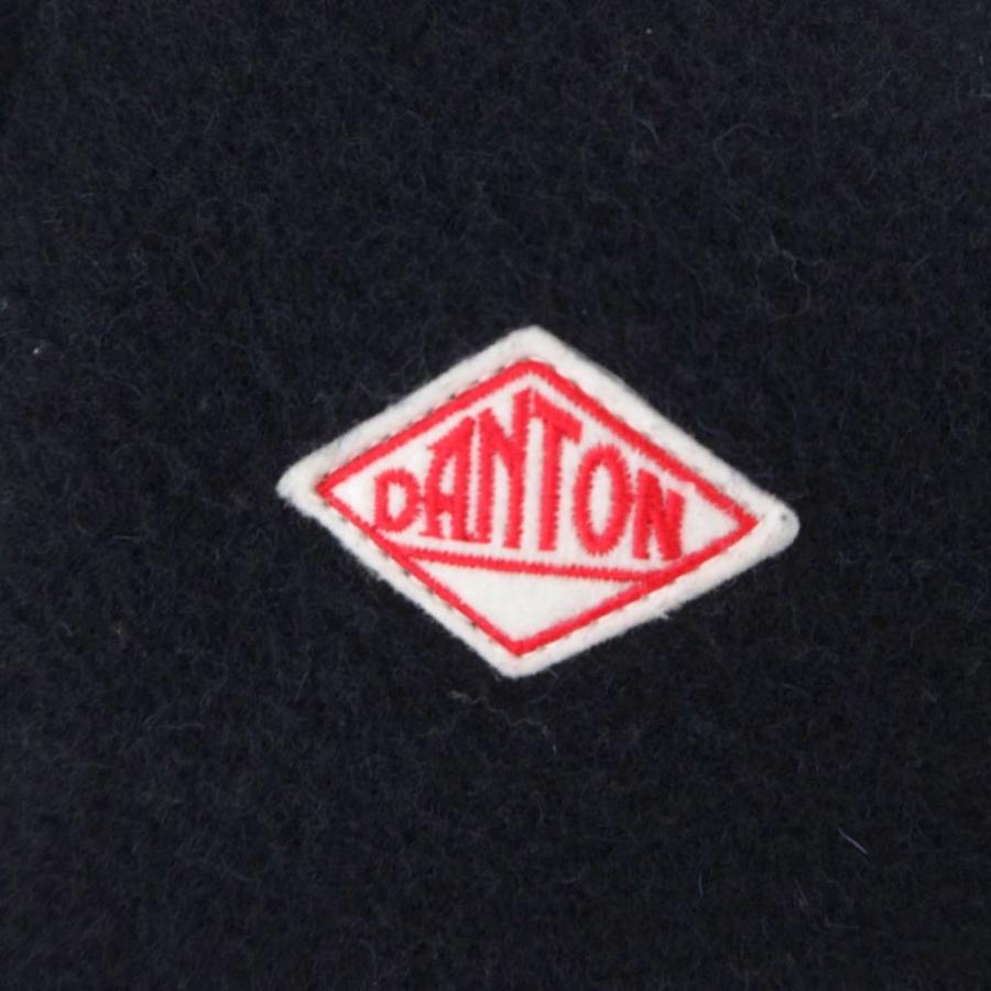 ダントン DANTON ウールモッサ コート 紺 ネイビー ハーフ ミドル丈