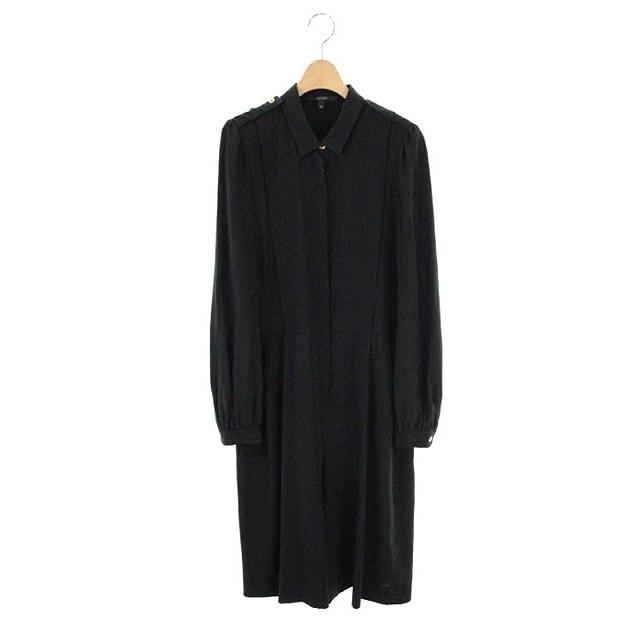 最新人気 グッチ Gucci シルクオールインワン サロペット シャツ 長袖 パンツ ハーフ タック 比翼ボタン 38 黒 Os Sh レディース ベクトル 古着 最も優遇 Www Technet 21 Org