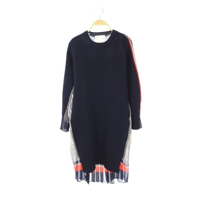 お歳暮 中古 サカイ Sacai バックプリーツ切替ワッフルニットワンピース ロング インナー付き 長袖 1 紺 赤 Kn Os レディース ベクトル 古着 170 ブランド古着販売のベクトル 通販 Yahoo ショッピング 人気ブランド Clearchannel Com Br