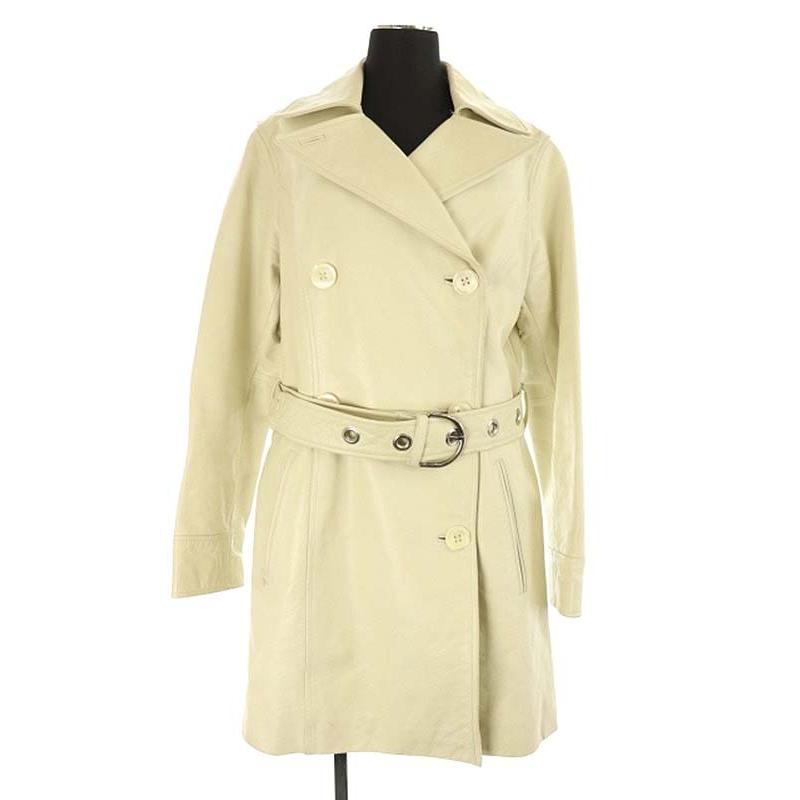 中古 コーチ Coach Leatherware レザートレンチコート ベルト付き M アイボリー Es Os レディース ベクトル 古着 170 ブランド古着販売のベクトル 通販 Yahoo ショッピング
