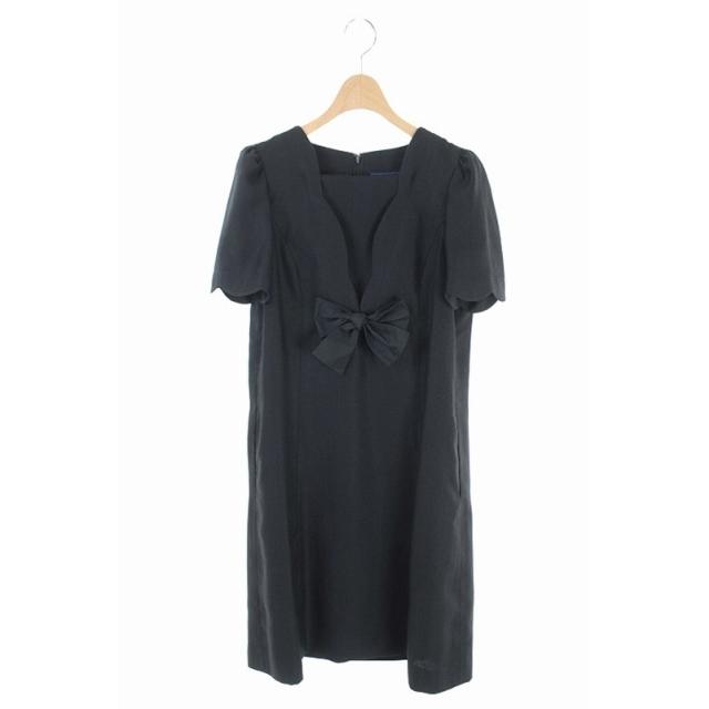 本店は 中古 未使用品 エムズグレイシー M S Gracy 18年 リボン ワンピース ロング 半袖 40 黒 Hk Os レディース ベクトル 古着 在庫処分セール Www Skylanceronline Com