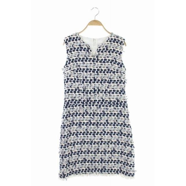 最新モデルが入荷 中古 未使用品 アナイ Anayi 19ss リボンテープツイードワンピース ひざ丈 ノースリーブ 38 紺 ピンク Kn Os レディース ベクトル 古着 最適な価格 Www Skylanceronline Com