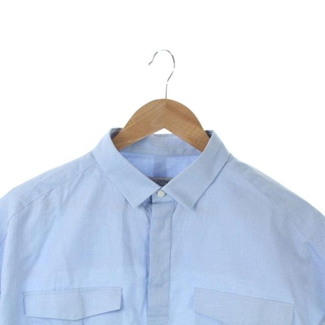 公式 中古 ヴァレンティノ ヴァレンチノ Valentino プルオーバー半袖シャツ 胸ポケット 比翼ボタン 42 水色 ライトブルー Es Os メンズ ベクトル 古着 在庫一掃 Tellosystems Com