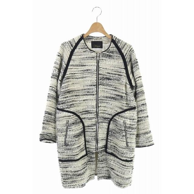 中古 フローレント リラックス Florent Relax ツイードコート ノーカラー ウール混 ジップアップ 白 生成り 黒 Hs Os レディース ベクトル 古着 170 ブランド古着販売のベクトル 通販 Yahoo ショッピング