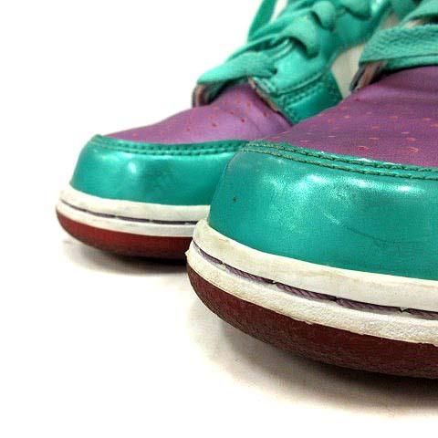 中古 ナイキ Nike スニーカー ハイカット ダンク ハイ Gs Dunk High Gs ロゴ 24cm 緑 紫 3019 101 Yi31 レディース ベクトル 古着 170 ブランド古着販売のベクトル 通販 Yahoo ショッピング