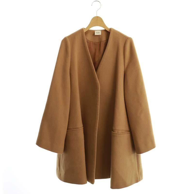 中古 エリン Elin ノーカラーコート ベルスリーブ フレア 36 ベージュ Ao Os Sh レディース ベクトル 古着 170 402101080251 ブランド古着販売のベクトル 通販 Yahoo ショッピング
