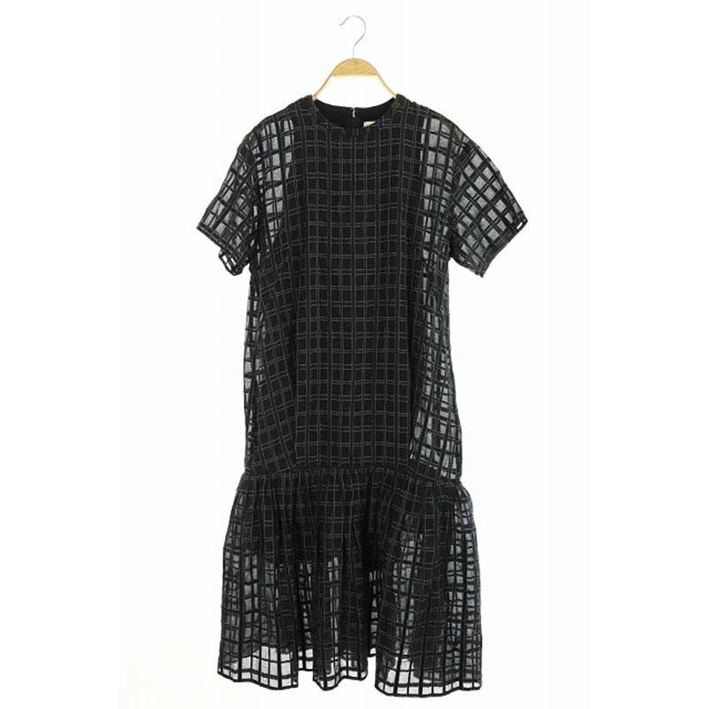 中古 アキラナカ Akira Naka ワンピース オーガンジー レイヤード 半袖 ロング 1 黒 カーキ Ao Os レディース ベクトル 古着 170 ブランド古着販売のベクトル 通販 Yahoo ショッピング