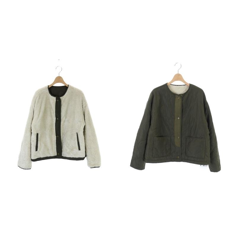 中古 ザラ Zara ライナー リバーシブル ノーカラー ジャケット フリース 中綿 Xs カーキ ベージュ Hs Os レディース ベクトル 古着 170 ブランド古着販売のベクトル 通販 Yahoo ショッピング