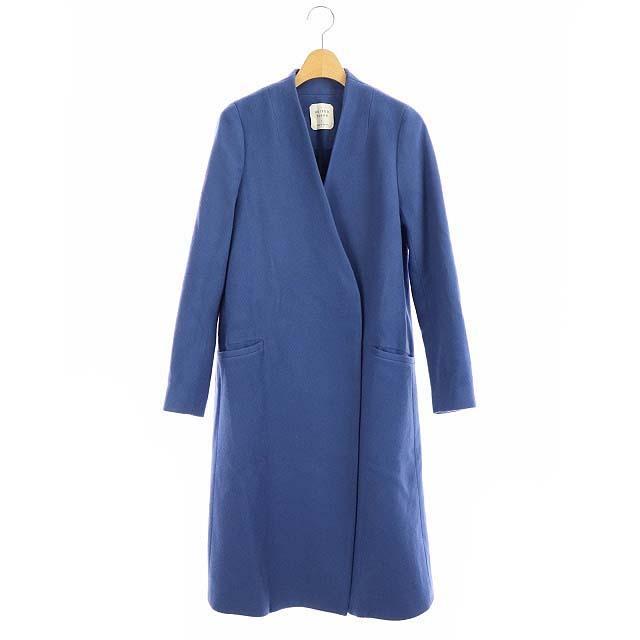 正規品 ユナイテッドトウキョウ United Tokyo Vネックノーカラーコート アウター 1 青 ブルー Es Os レディース ベクトル 古着 格安即決 Www Technet 21 Org