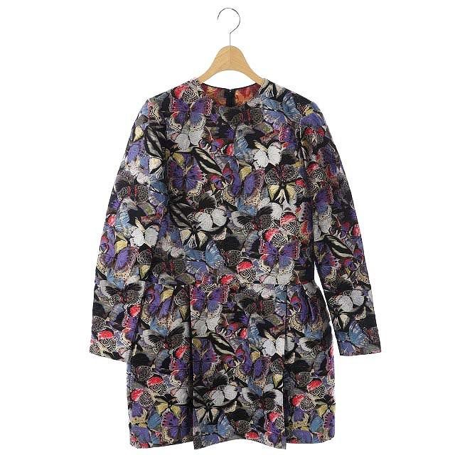 中古 未使用品 ヴァレンティノ ヴァレンチノ Valentino ワンピース フレア ひざ丈 長袖 バタフライ柄 蝶 シルク イタリア製 マルチカラー 40 170 ブランド古着販売のベクトル 通販 Yahoo ショッピング