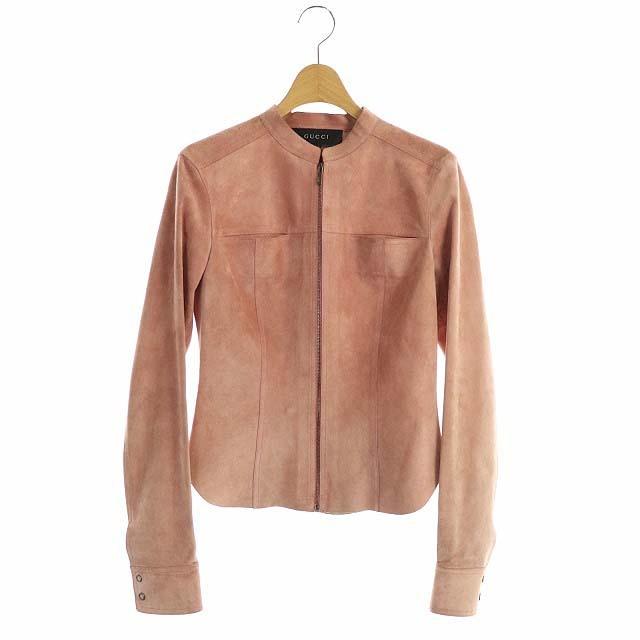 数量は多 グッチ Gucci レザー ジャケット ジップアップ スタンドカラー 42 ピンク Os レディース ベクトル 古着 在庫有 Zoetalentsolutions Com