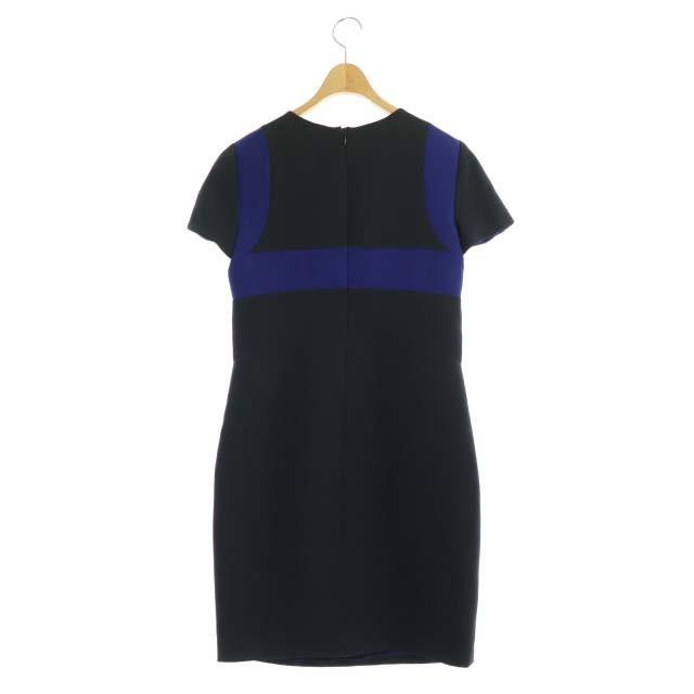 あす楽対応 中古 プラダ バイカラーワンピ Prada 中古 プラダ Prada Prada 古着 ベクトル レディース Os Es ブルー ブラック 青 黒 40 タイト 切替 半袖 膝丈 バイカラーワンピース ワンピース チュニック Smartlightingco Com