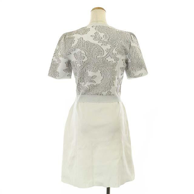 中古 ルイヴィトン Louis Vuitton メタリックジャガードニットドレス ワンピース 膝丈 半袖 M 白 茶 ホワイト ブラウン 170 ブランド古着販売のベクトル 通販 Yahoo ショッピング