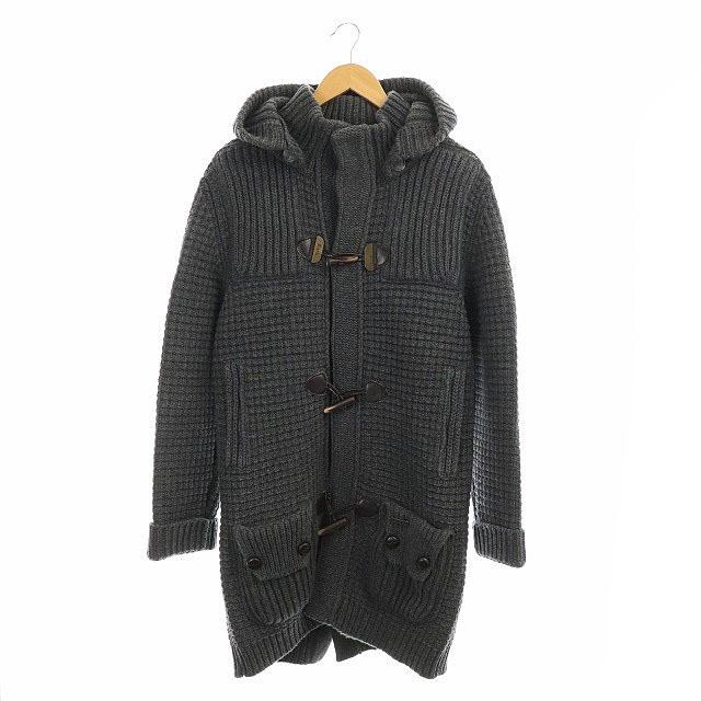 中古 バーク Bark フード付ダッフルニットコート ロング フード Xs グレー Mf Os メンズ 最大53 オフ