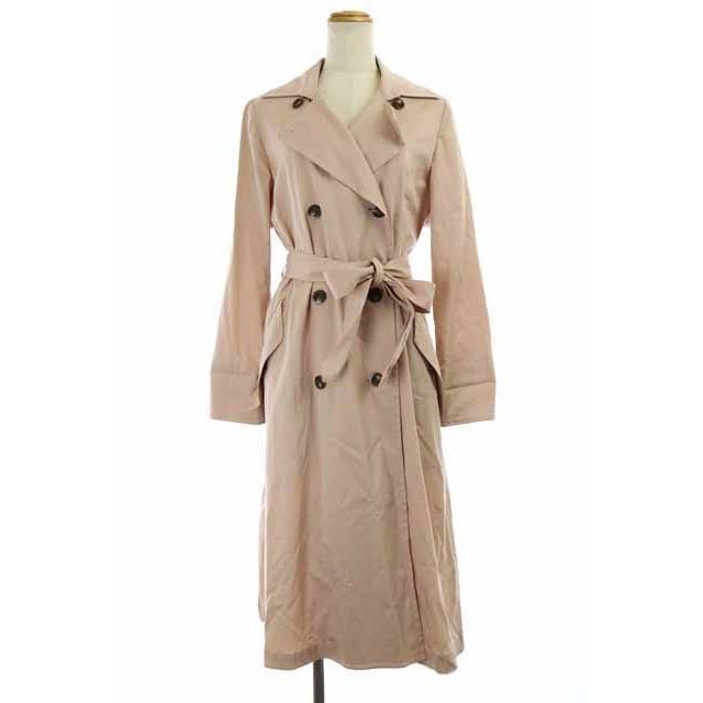 パリゴ Parigot トレンチコート スプリングコート ロング ダブル リボンベルト付き 38 ピンクベージュ Es Os レディース 170 ブランド古着販売のベクトル 通販 Yahoo ショッピング