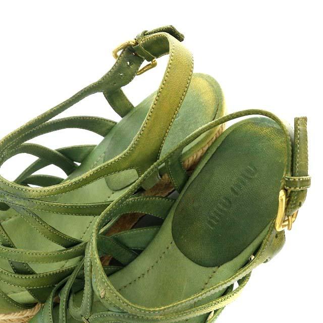 ミュウミュウ miumiu サンダル エスパドリーユ ウエッジソール