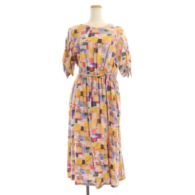 中古 アトリエドゥサボン L Atelier Du Savon ワンピース 総柄 五分袖 ロング F マルチカラー Ao Os レディース ベクトル 古着 170 ブランド古着販売のベクトル 通販 Yahoo ショッピング
