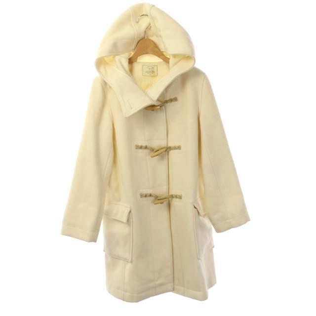 中古 アングリッド Ungrid ダッフルコート アウター フード ウール S オフホワイト Df Os レディース 新作送料無料