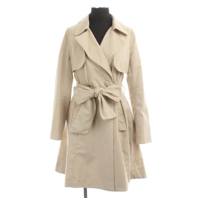 中古 ウィルセレクション Willselection トレンチコート スプリングコート アウター ダブル リボンベルト付き S ピンクベージュ レディース 170 ブランド古着販売のベクトル 通販 Yahoo ショッピング