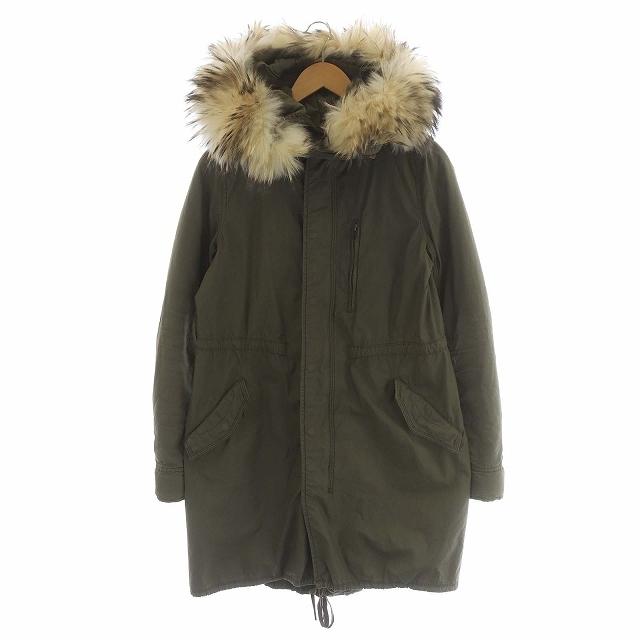 中古 ゴア Goa モッズコート ミリタリーコート アウター ファー付き ライナー付き ロング F カーキ Cm Os レディース 現品限り一斉値下げ