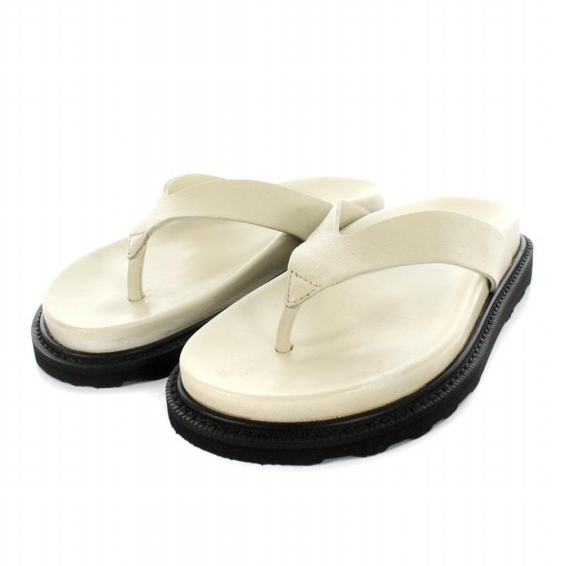 サントスピンク カミナンド トングサンダル レザー 6 23cm レザー 白