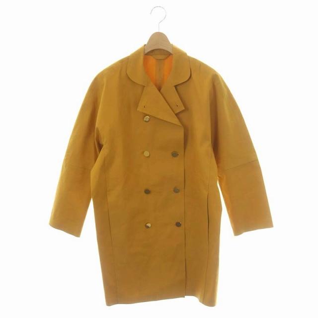 マッキントッシュ MACKINTOSH ゴム引きダブルコート スプリングコート ミドル丈 金ボタン 34 からし マスタード /CM ■OS  レディース :170-402208100117:ブランド古着販売のベクトル - 通販 - Yahoo!ショッピング