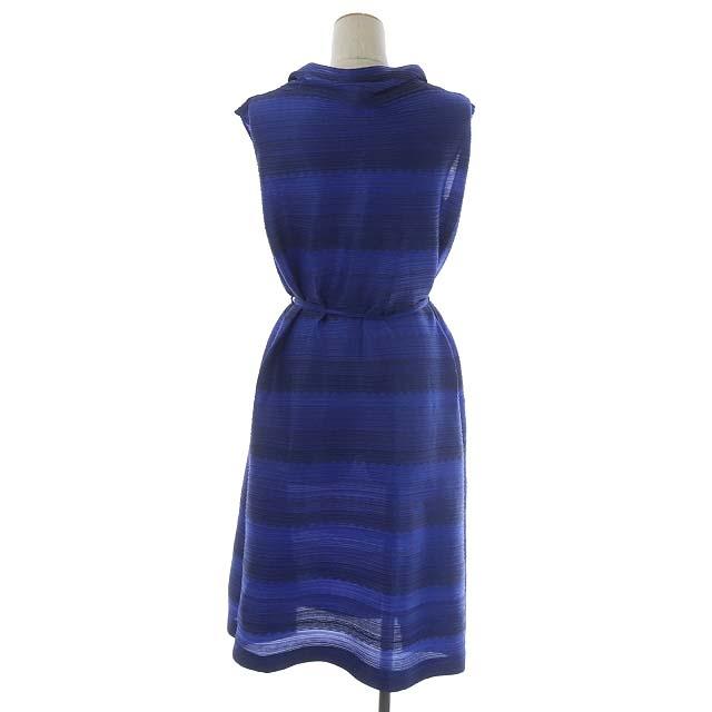 PLEATS PLEASE ノースリーブ ひざ丈 ワンピース 白 ホワイト ひざ丈