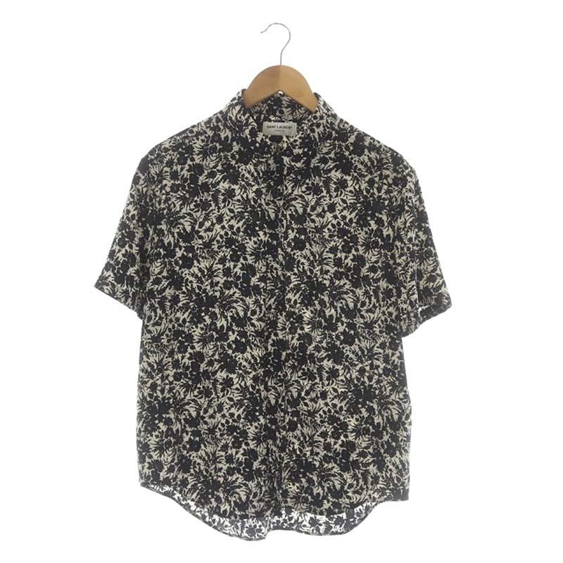 最大2000円引き マラソン期間 SAINT LAURENT PARIS 花柄 シャツ - シャツ