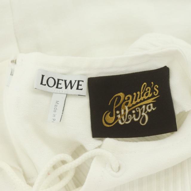 ロエベ LOEWE Paula's Ibiza レースアップ ドレス ワンピース 半袖