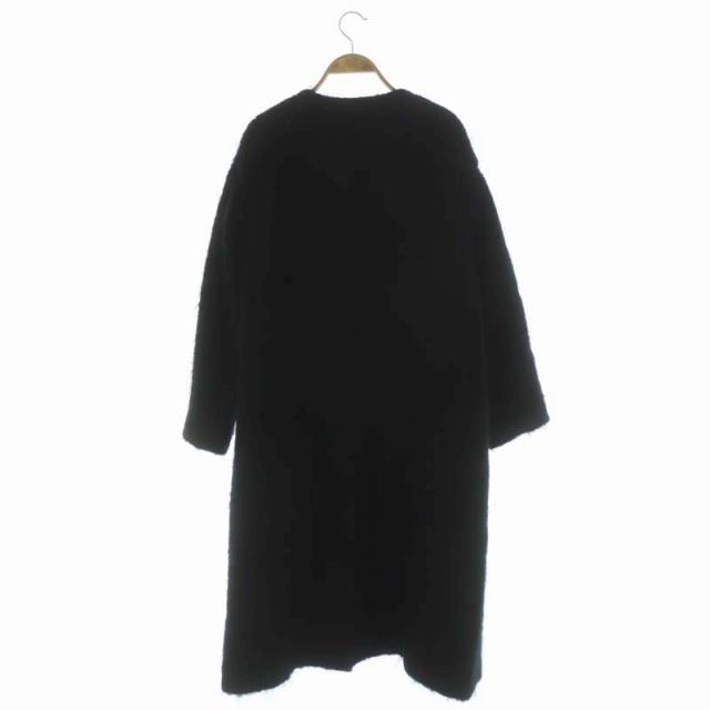 ヨーコチャン YOKO CHAN 21AW ノーカラーコート アウター 38 黒
