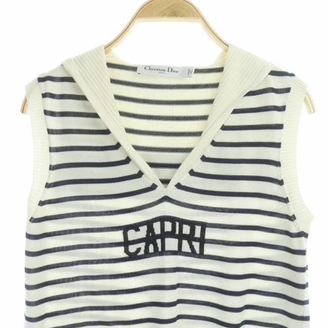 推奨 クリスチャンディオール CAPRI バックロゴ シルク ボーダー オフ