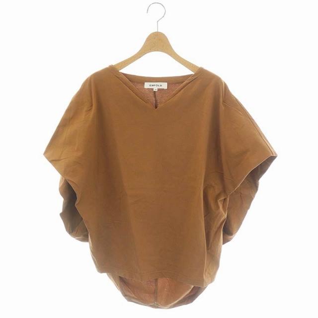 ENFOLD エンフォルド 半袖カットソー ブラウン 日本製 | chicshabu.com