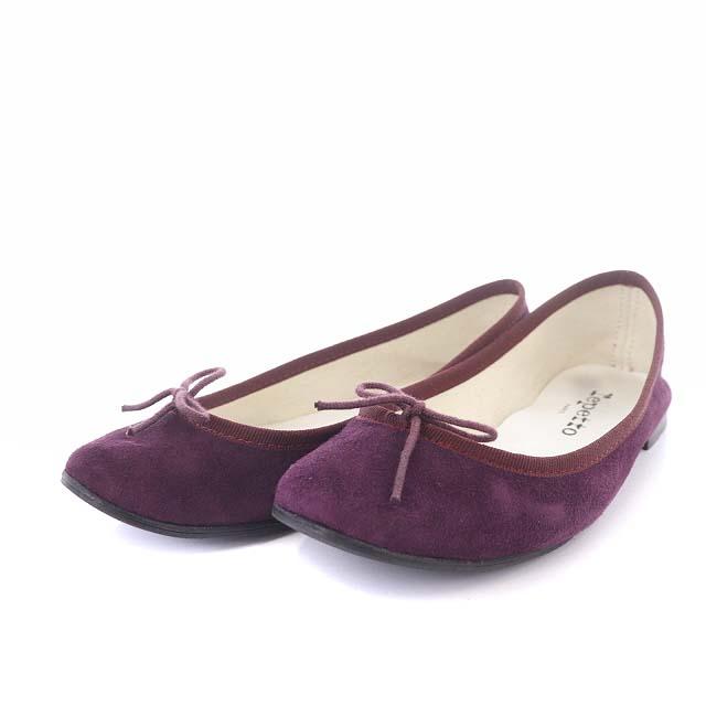 海外輸入】 【Repetto】エナメル レッド 35/22.0 フラットシューズ