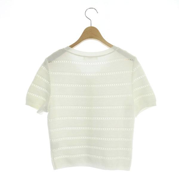 ルネ Rene 半袖カーディガン ニット パンチング クルーネック ハンガー