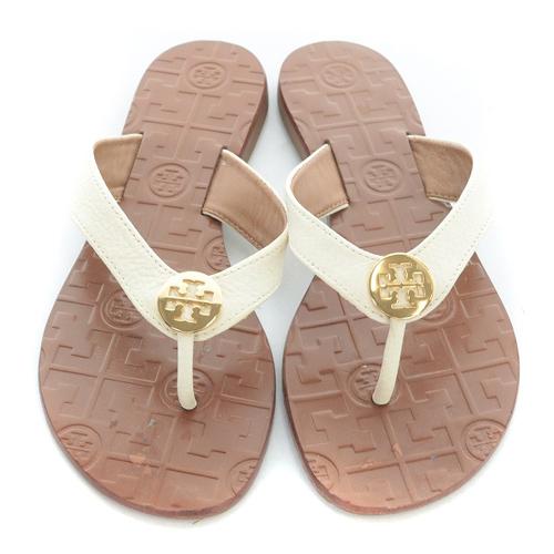 トリーバーチ TORY BURCH サンダル レザー コンビフラット トング ロゴ