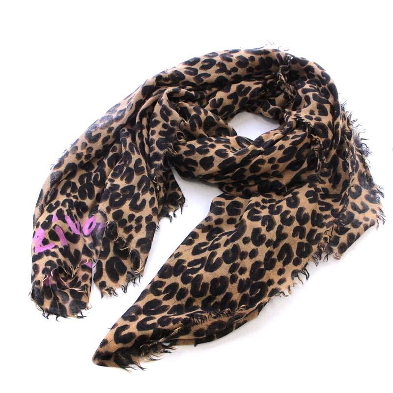 ルイヴィトン ♡ カシミヤシルク ストール エトール・レオパード ヒョウ柄-