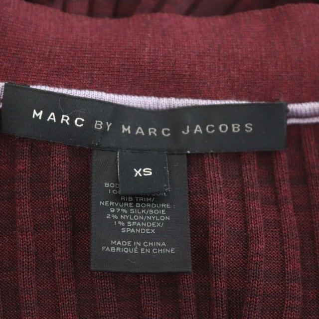 マークバイマークジェイコブス MARC by MARC JACOBS シルク リブカーディガン ニット 長袖 Vネック XS ボルドー /DF ■OS レディース｜vectorpremium｜03