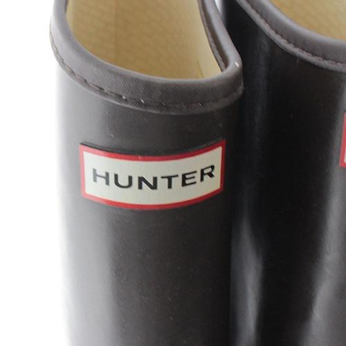 ハンター HUNTER ロングレインブーツ 長靴 ロゴ US7 24cm 茶色 ブラウン W23712 /SR24 レディース｜vectorpremium｜08