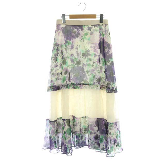 未使用品 ジルスチュアート JILL STUART 21AW クレアフラワースカート