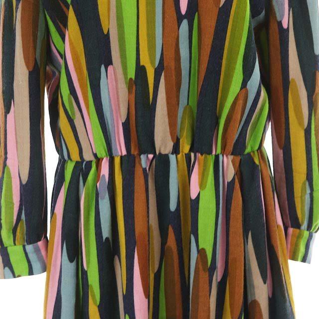 ミナペルホネン mina perhonen waterfall ワンピース セミフレア 総柄  