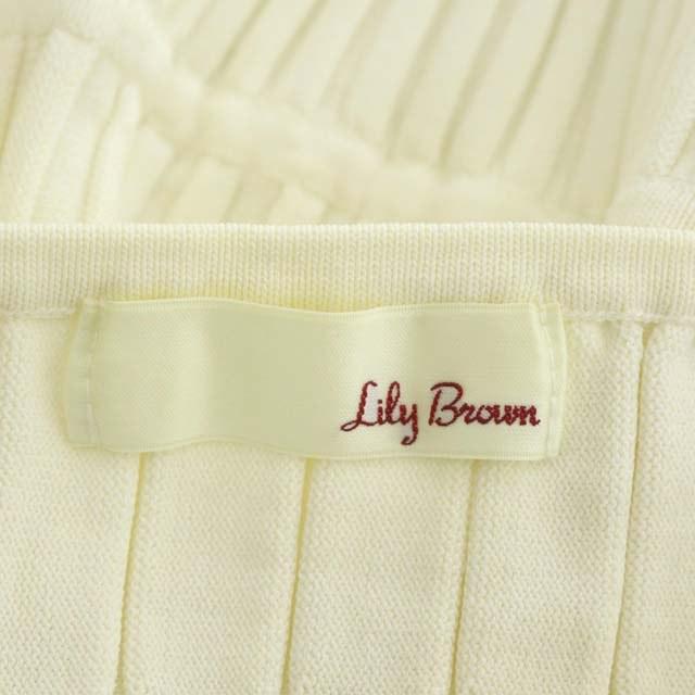 リリーブラウン Lily Brown 21SS プリーツニットトップス カットソー