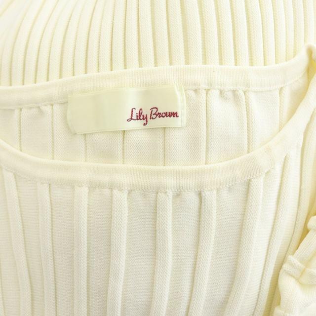 リリーブラウン Lily Brown 21SS プリーツニットトップス カットソー