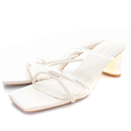 ランダ RANDA サンダル レザー ストラップ ハイヒール M 23.5cm オフ