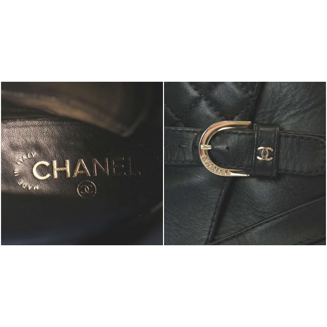 シャネル CHANEL ブーツ ショート キルティング チャンキー