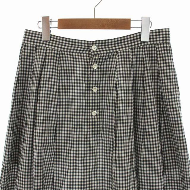 マーガレットハウエル DRY GINGHAMCHECK COTTON フレアスカート  